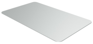 Aluminium Schild, (L x B) 70 x 43 mm, silber, 1 Stk