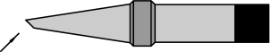 Lötspitze, Angeschrägt, Ø 6.8 mm, (D x L) 2.4 x 34.5 mm, 425 °C, PT BB8