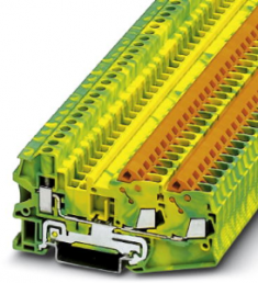 Schutzleiter-Reihenklemme, Schraubanschluss, 0,5-2,5 mm², 3-polig, 8 kV, gelb/grün, 3050329