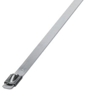 Kabelbinder, Edelstahl, (L x B) 1067 x 7.9 mm, Bündel-Ø 305 mm, silber, UV-beständig, -80 bis 538 °C