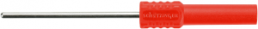 4 mm Buchse, Stiftanschluss, Einbau-Ø 6 mm, CAT II, rot, LB 4-2 S NI / 40 / RT
