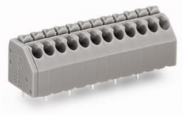 Leiterplattenklemme, 4-polig, RM 3.5 mm, 0,2-1,5 mm², 8 A, Push-in Käfigklemme, hellgrau, 250-204/000-009