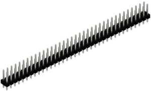 Stiftleiste, 72-polig, RM 2.54 mm, gerade, schwarz, 10058686