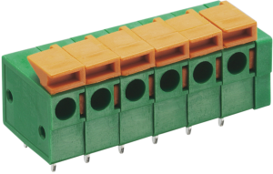 Leiterplattenklemme, 8-polig, RM 5.08 mm, 0,25-2,5 mm², 10 A, grün, MX 222-50808