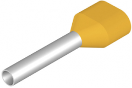 Isolierte Aderendhülse, 1,0 mm², 19 mm/12 mm lang, gelb, 9037270000