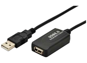 USB 2.0 Repeaterkabel, USB Stecker Typ A auf USB Buchse Typ A, 5 m, schwarz