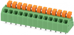 Leiterplattenklemme, 13-polig, RM 3.5 mm, 0,2-0,75 mm², 13.5 A, Federklemmanschluss, grün, 1864396