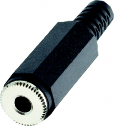 2.5 mm Klinkenkupplung, 2-polig (mono), Lötanschluss, Kunststoff, 072206