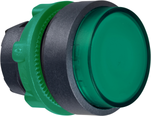 Drucktaster, tastend, Bund rund, grün, Frontring schwarz, Einbau-Ø 22 mm, ZB5AH33