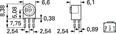3329W-1-103LF Bourns Electronics GmbH Trimmpotentiometer Bild 2