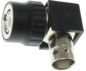 Koaxial-Adapter, 50 Ω, BNC-Stecker auf BNC-Buchse, abgewinkelt, 100023584