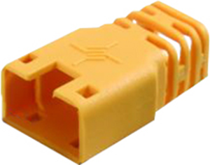 Knickschutztülle, Kabel-Ø 6 mm, ohne Rasthebelschutz, L 22.35 mm, Kunststoff, gelb