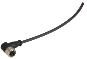 Sensor-Aktor Kabel, M12-Kabeldose, abgewinkelt auf offenes Ende, 4-polig, 0.5 m, PUR, schwarz, 21348700491005