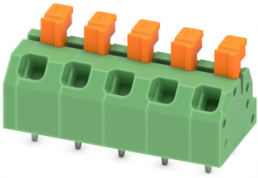 Leiterplattenklemme, 5-polig, RM 5 mm, 0,2-0,75 mm², 13.5 A, Federklemmanschluss, grün, 1864464