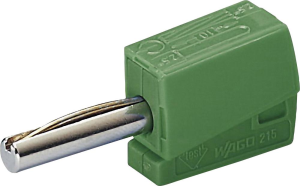 4 mm Stecker, Klemmanschluss, 0,5 mm², grün, 215-411