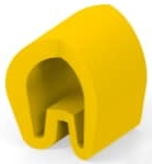 PVC Kabelmarkierer, beschriftbar, (L x B x H) 4.75 x 4.5 x 5.8 mm, max. Bündel-Ø 5.7 mm, gelb, EC0915-000