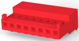 Buchsengehäuse, 8-polig, RM 2.54 mm, abgewinkelt, rot, 3-643813-8