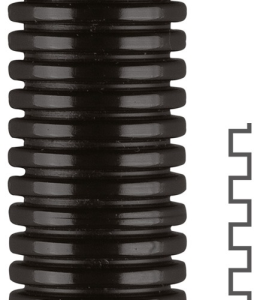 Wellschlauch, Innen-Ø 91 mm, Außen-Ø 106 mm, BR 225 mm, Polyamid, schwarz