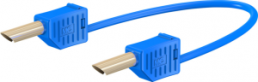 Messleitung mit (4 mm Hohlstecker, gerade) auf (4 mm Hohlstecker, gerade), 2 m, blau, PVC, 1,0 mm², CAT O