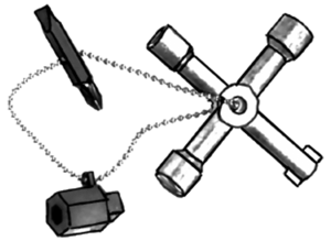 Schaltschrank-Schlüssel für gängige Schränke und Absperrsysteme 76 mm