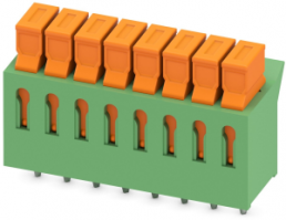 Leiterplattenklemme, 8-polig, RM 3.81 mm, 0,13-0,34 mm², 5 A, Schneidanschluss, grün, 1706235