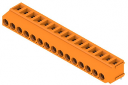 Leiterplattenklemme, 15-polig, RM 5.08 mm, 0,2-2,5 mm², 15 A, Schraubanschluss, orange, 9995080000