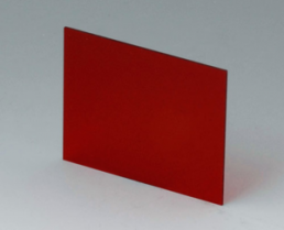 Front-/ Rückplatte 49x59,3 mm, rot/transparent, Acrylglas, A9106223