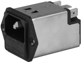 IEC-Stecker-C14, 50 bis 60 Hz, 2 A, 250 VAC, 2 W, 4 mH, Flachstecker 6,3 mm, 5200.0223.1