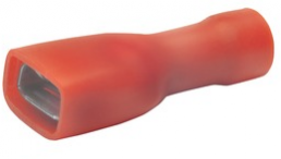 Isolierte Flachsteckhülse, 2,8 x 0,5 mm, 0,5 bis 1,0 mm², AWG 20 bis 18, Messing, verzinnt, rot, 8201V