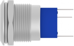 Schalter, 1-polig, silber, beleuchtet (rot/gelb), 3 A/250 VAC, Einbau-Ø 19.2 mm, IP67, 1-2317404-1