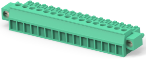 Leiterplattenklemme, 16-polig, RM 3.81 mm, 0,05-2 mm², 11 A, Käfigklemme, grün, 1-284511-6
