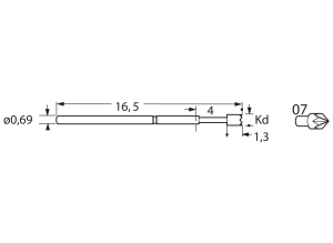 Standard-Prüfstift mit Tastkopf F111.07