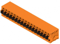 Leiterplattenklemme, 17-polig, RM 5.08 mm, 0,12-2,5 mm², 20 A, Federklemmanschluss, orange, 1330880000