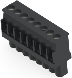 Leiterplattenklemme, 8-polig, RM 5 mm, 0,13-3,31 mm², 15 A, Schraubanschluss, schwarz, 2213934-8