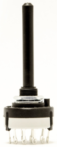Stufen-Drehschalter, 1-polig, 12-stufig, 30°, Ein-Ein, unterbrechend, 150 mA, 250 V, CK-1029