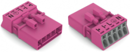 Stecker, 5-polig, Federklemmanschluss, 0,25-1,5 mm², pink, 890-295/080-000