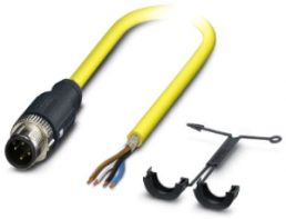 Sensor-Aktor Kabel, M12-Kabelstecker, gerade auf offenes Ende, 4-polig, 10 m, PVC, gelb, 4 A, 1409542