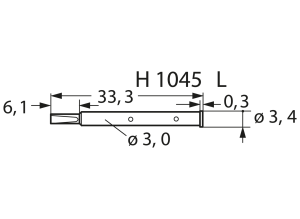 Hülse für Prüfstifte, Lötanschluss H1045L