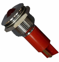 LED-Signalleuchte, 24 V (DC), rot, 80 mcd, Einbau-Ø 19 mm, RM 1.25 mm, LED Anzahl: 1
