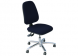 ESD-Stuhl  ERGONOMIC  bluescuro, Sitzhöhe 45-60 cm, mit Rollen für harte Böden