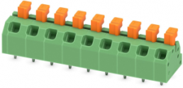 Leiterplattenklemme, 9-polig, RM 5 mm, 0,2-0,75 mm², 13.5 A, Federklemmanschluss, grün, 1864503