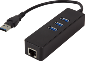 USB 3.0 auf Gigabit Ethernet Adapter mit integratet 3-Port USB Hub