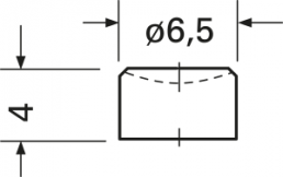 Kappe, rund, Ø 6.5 mm, (H) 4 mm, rot, für Druckschalter, U576