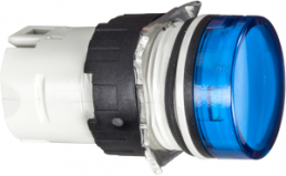 Meldeleuchte, Bund rund, blau, Frontring schwarz, Einbau-Ø 16 mm, ZB6AV6