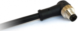 Sensor-Aktor Kabel, M8-Kabelstecker, abgewinkelt auf offenes Ende, 5-polig, 1 m, PVC, schwarz, 1.5 A, PXPPVC08RAM05BCL010PVC