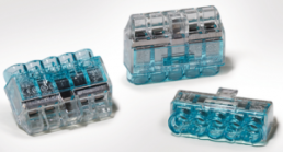 Verbindungsklemme, 5-polig, 0,5-2,5 mm², blau/transparent, Kabelanschluss, 24 A