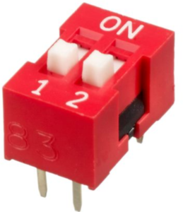 DIP-Schalter, 2-polig, gerade, 25 mA/24 VDC, DIPNDS1-02V
