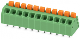 Leiterplattenklemme, 11-polig, RM 3.5 mm, 0,2-1,5 mm², 16 A, Federklemmanschluss, grün, 1862136