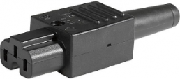 Gerätesteckdose C15A, 3-polig, Kabelmontage, Schraubanschluss, 1,0 mm², schwarz, 4771.0110