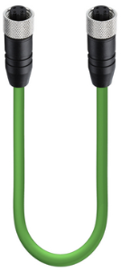 Sensor-Aktor Kabel, M12-Kabeldose, gerade auf M12-Kabeldose, gerade, 4-polig, 5 m, TPE, grün, 4 A, 2050